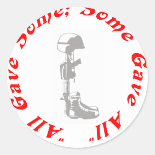 some gave all classic round sticker