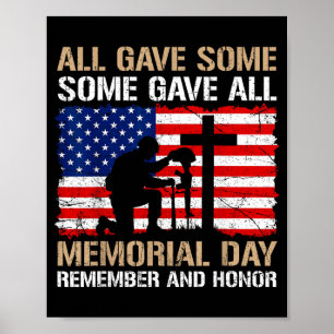 Some Gave Memorial Day Remember Honour Fallen Poster