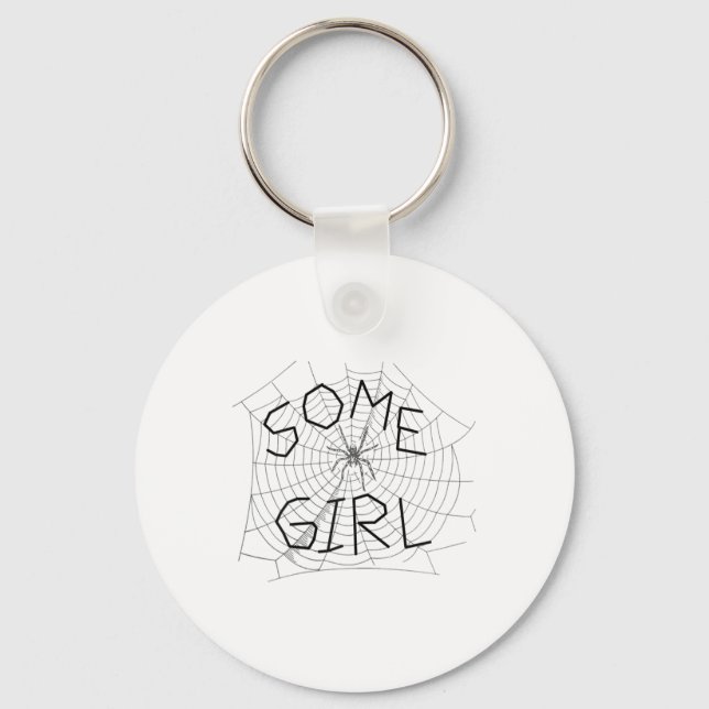 Some Girl Spider Web Ck To School  Key Ring (Front)