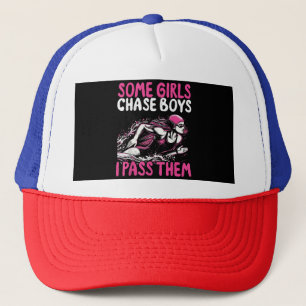 Some Girls Chase Boys I Pass Them - Funny Swimming Trucker Hat