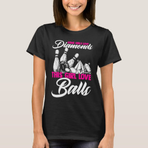 Some Girls Love Diamonds This Girl Loves Balls Bow T-Shirt