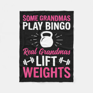 Some grandmas play bingo real grandmas lift weight fleece blanket