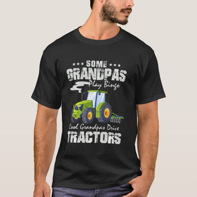 Some Grandpas Play Bingo Cool Grandpas Drive Tract T-Shirt (Front)