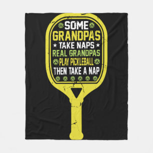 Some grandpas take naps. Real grandpas play pickle Fleece Blanket