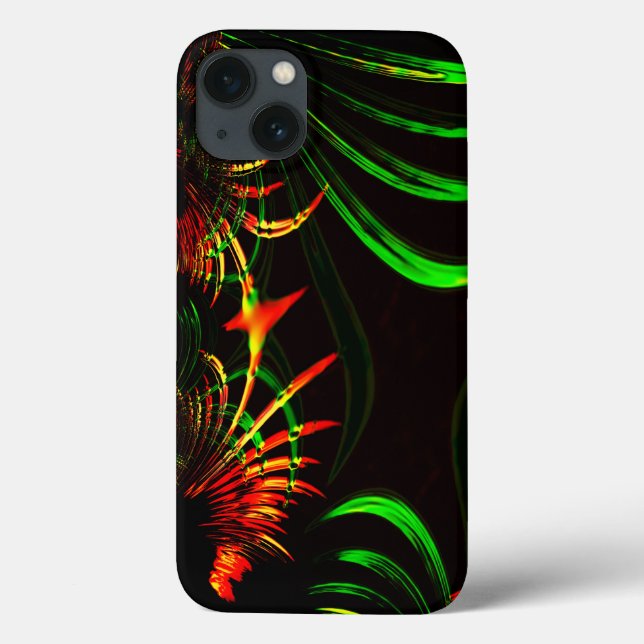 Some grass leaves and 'fire flower petals' Case-Mate iPhone case (Back)