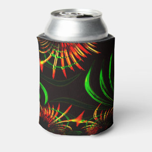 Some grass leaves, fire colours in 'flower petals' can cooler