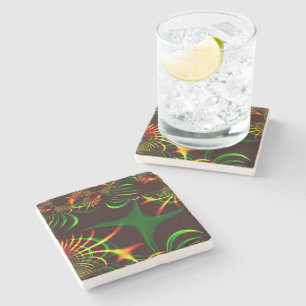 Some green grass and yellow fire-coloured curves stone coaster