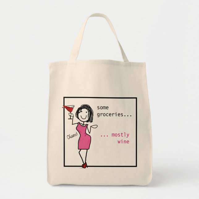 some groceries... mostly wine Wine Lovers Tote Bag (Front)