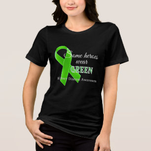 Some Heroes Wear Green – Kidney Disease Awareness Tri-Blend Shirt
