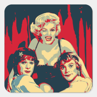 Some like it hot Pop Art Square Sticker