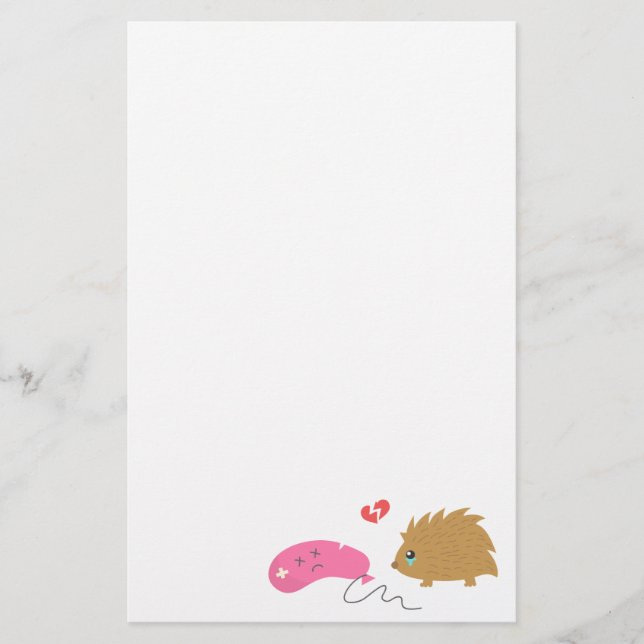 Some Love is not meant to be, funny hedgehog Stationery (Front)