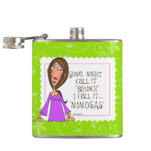 Some might call it Brunch I call it Mimosas Hip Flask