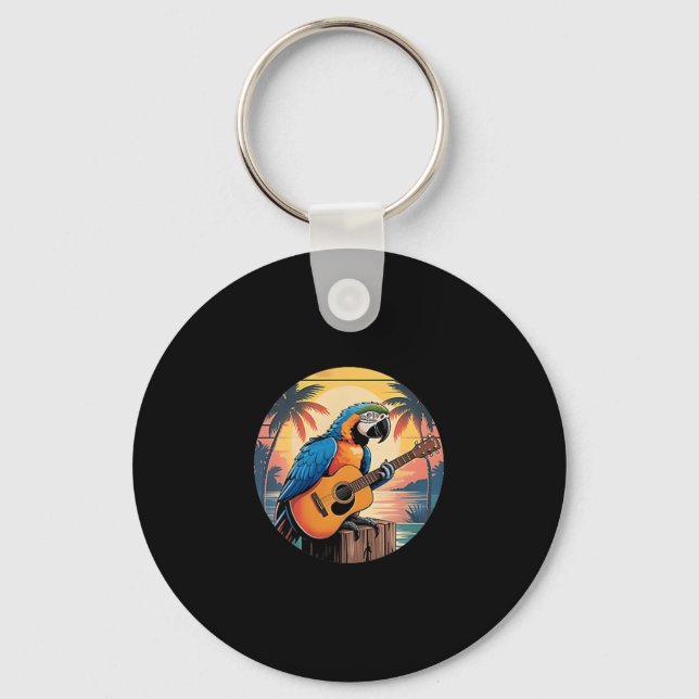 Some Of Its Magic Some Of Its Tragic Parrot - Fron Key Ring (Front)