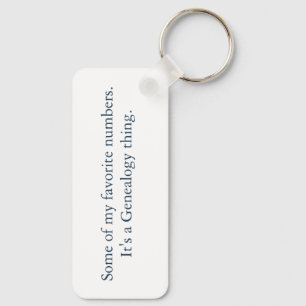 Some of my favourite numbers key ring