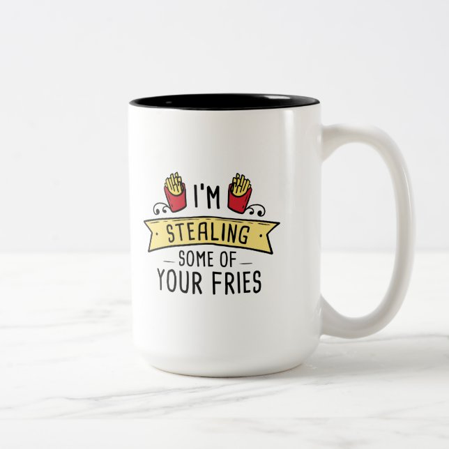 Some Of Your Fries Two-Tone Coffee Mug (Right)