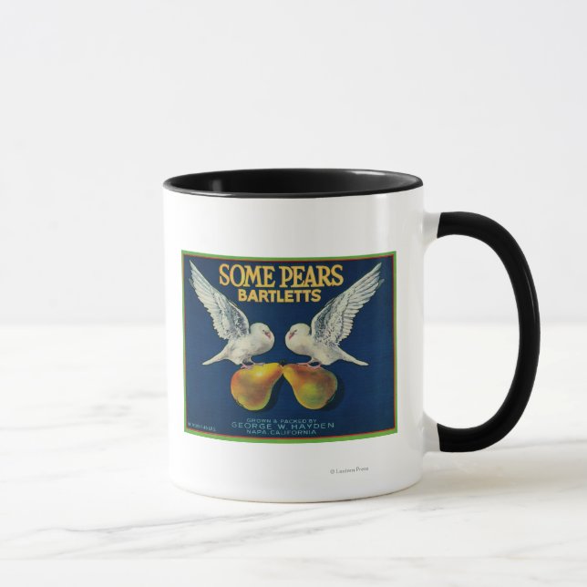 Some Pears Pear Crate LabelNapa, CA Mug (Right)