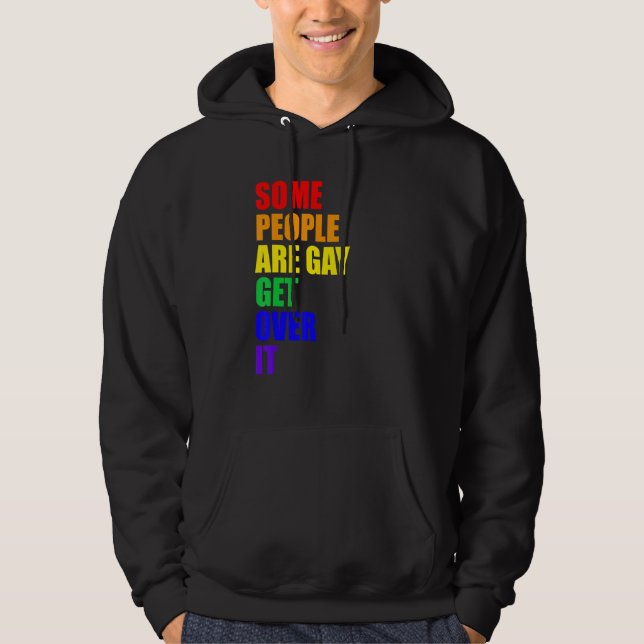 Some People Are Gay Pride Lgbt Q Proud Ally Rainbo Hoodie (Front)