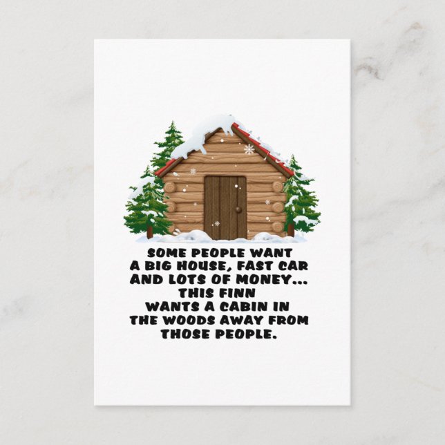 Some People Want A Big House Fast Car Enclosure Card (Front)