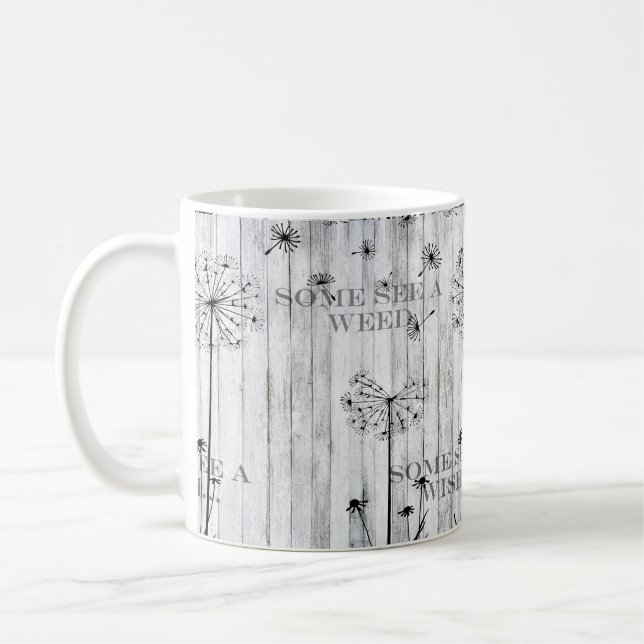 Some See a Weed, Some See a Wish, Coffee Mug (Left)