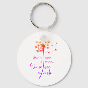 Some See A Weed Some See A Wish Key Ring