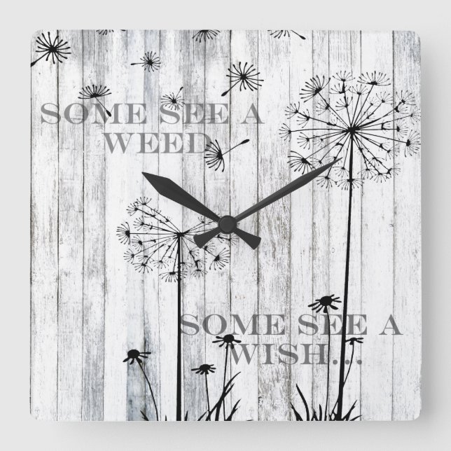 Some See A Weed Square Wall Clock (Front)