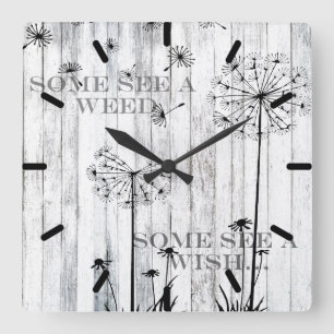 Some See A Weed Square Wall Clock
