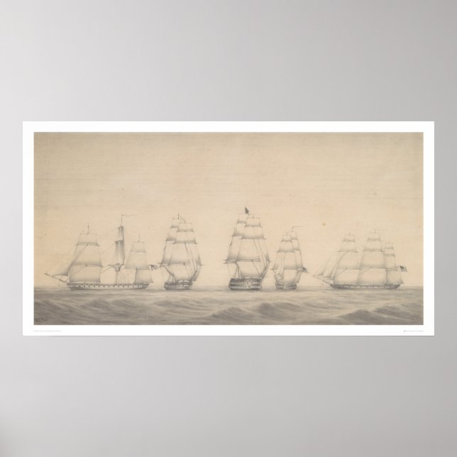 Some Ships of the U.S. Pacific Squadron (1346) Poster (Front)