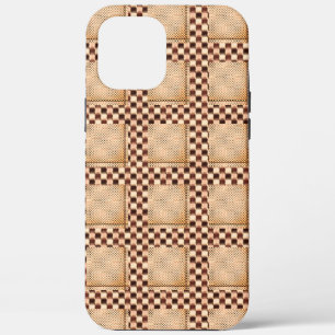Some tartan of brownish irregular chess iPhone 12 pro max case