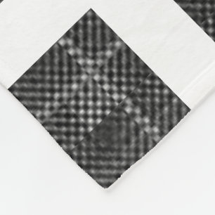 Some tartan of dark grey small and abstract chess fleece blanket