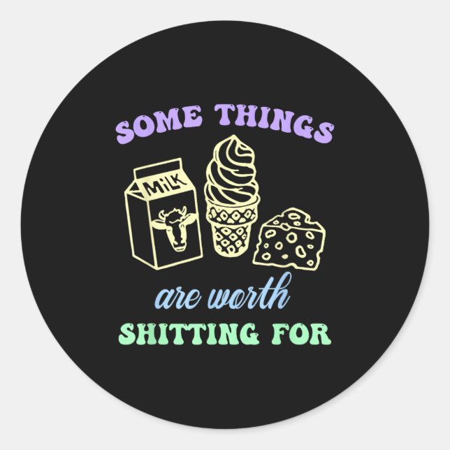 Some Things Are Worth Ting For Funny Apparel  Classic Round Sticker (Front)