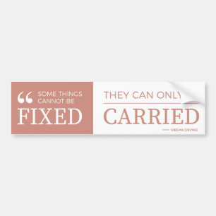 Some things cannot be fixed - bumper sticker