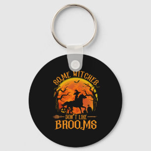 Some Witches Don't Like Brooms Girl Riding Horse H Key Ring