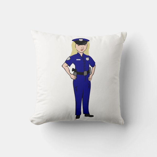 Some Women Clean House Police Officer Humour Cushion (Front)