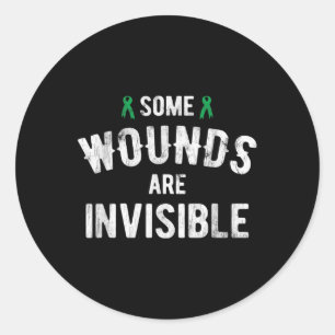 Some Wounds Are Invisible Mental Health Awareness Classic Round Sticker