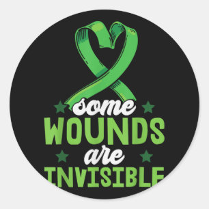 Some Wounds Are Invisible Mental Health Awareness Classic Round Sticker