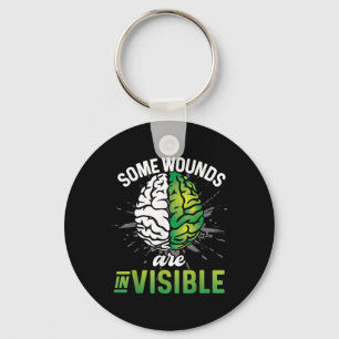 Some Wounds Are Invisible Mental Health Awareness Key Ring