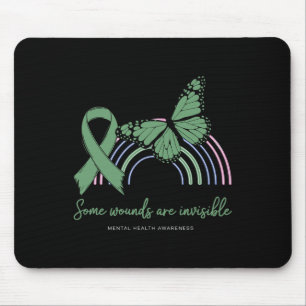 Some Wounds Are Invisible Mental Health Awareness Mouse Pad