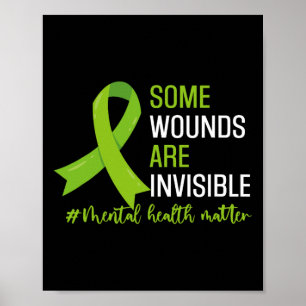 Some Wounds Are Invisible Mental Health Awareness Poster