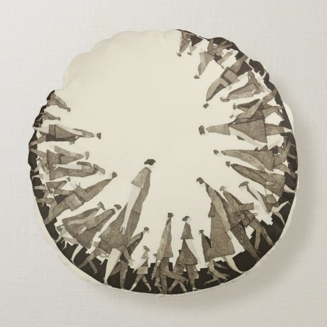 Some Zeitgeist — Core Collection (Diptych) Round Cushion (Front)