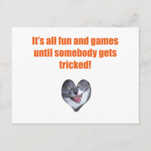 Somebody gets tricked postcard