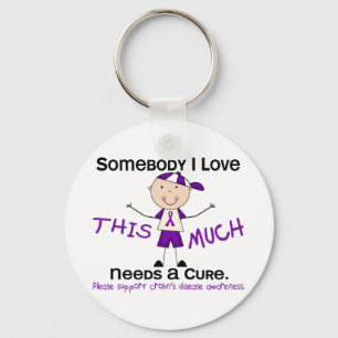 Somebody I Love - Crohns Disease (Boy) Key Ring