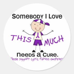 Somebody I Love - Cystic Fibrosis (Boy) Classic Round Sticker