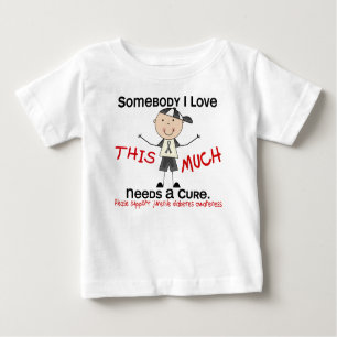 Somebody I Love - Juvenile Diabetes (Boy) Baby T-Shirt