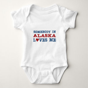 Somebody In Alaska Loves Me Baby Bodysuit