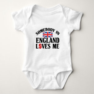 Somebody In England Loves Me Baby Bodysuit