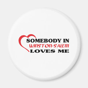 Somebody in   loves me t shirt magnet