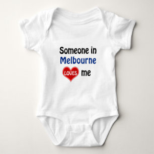 Somebody in Melbourne loves me Baby Bodysuit
