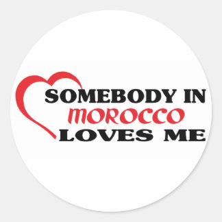 Somebody in Morocco Loves Me Classic Round Sticker
