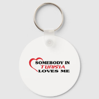 Somebody in Tunisia Loves Me Key Ring