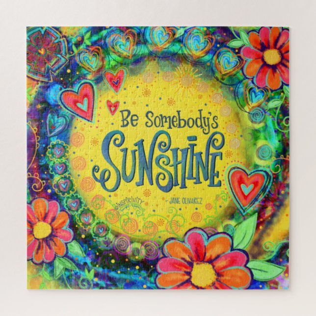 Somebody’s Sunshine Inspirivity Yellow Floral Jigsaw Puzzle (Vertical)